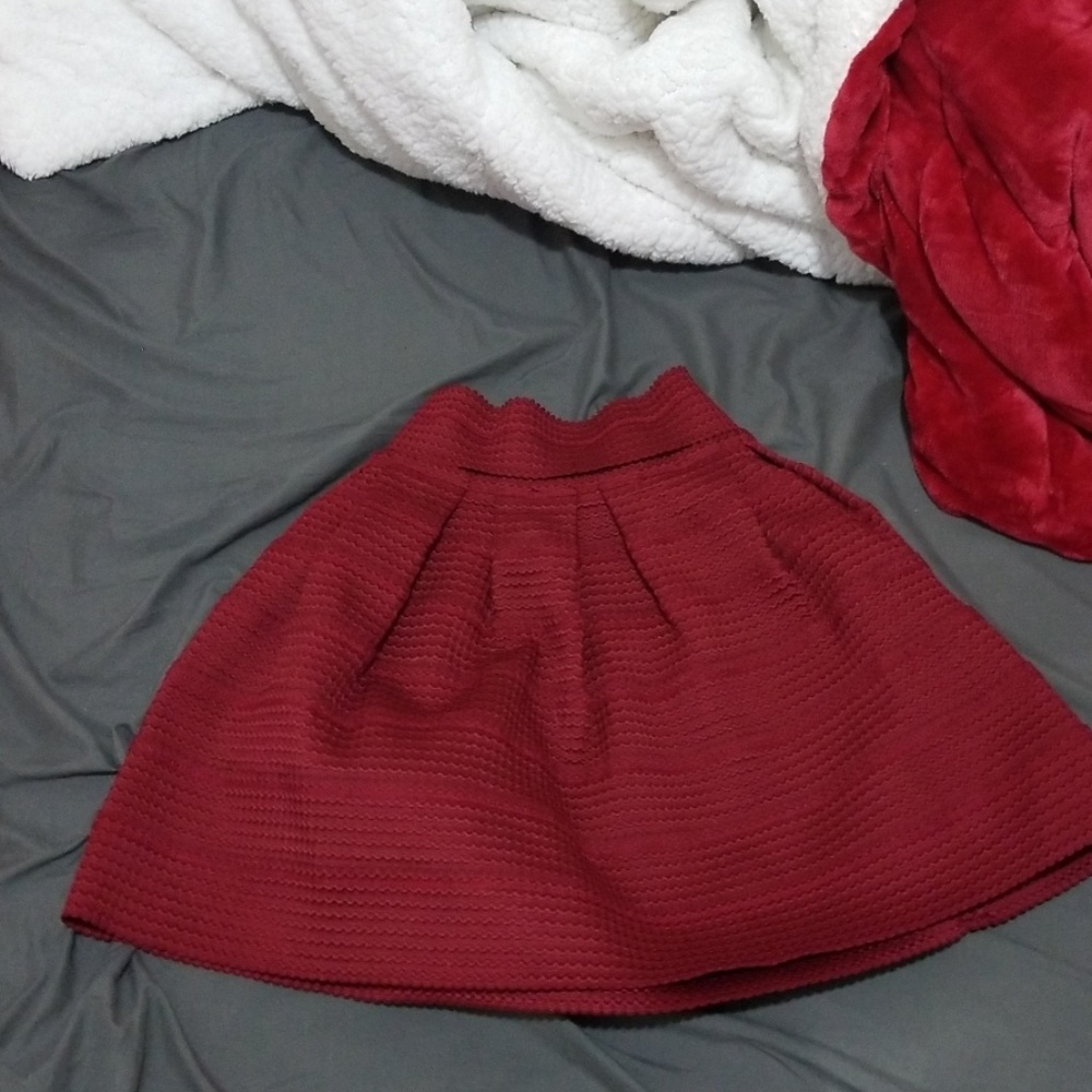 Red formal skirt
